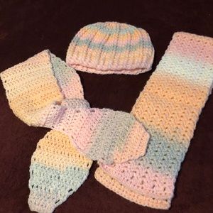 3 pc set hand crochet adult